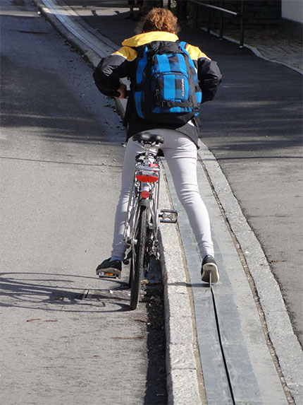 Un remonte-pente pour cycliste